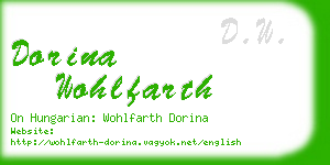 dorina wohlfarth business card